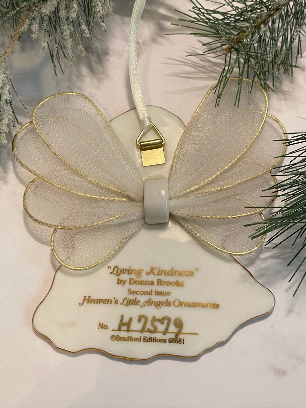 “Loving Kindness” Ceramic Ornament The Bradford Exchange Heaven’s Little Angels - Picture 3 of 4